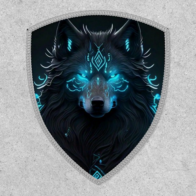 Celtic Blue Wolf  Patch (Front)