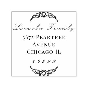 Celtic border, script fonts self-inking stamp