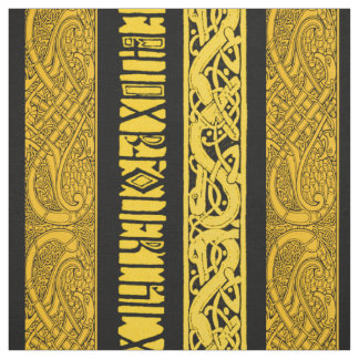Celtic Borders in Gold Fabric