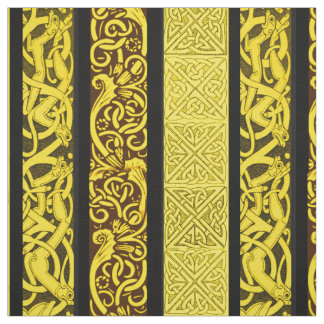 Celtic Borders in Gold Fabric
