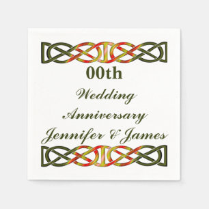 Celtic Braid Wedding Anniversary Napkins