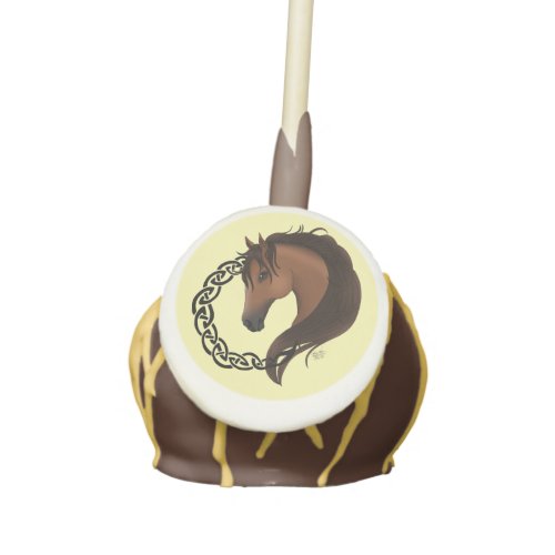 Celtic Brown Horse Yellow Cake Pops