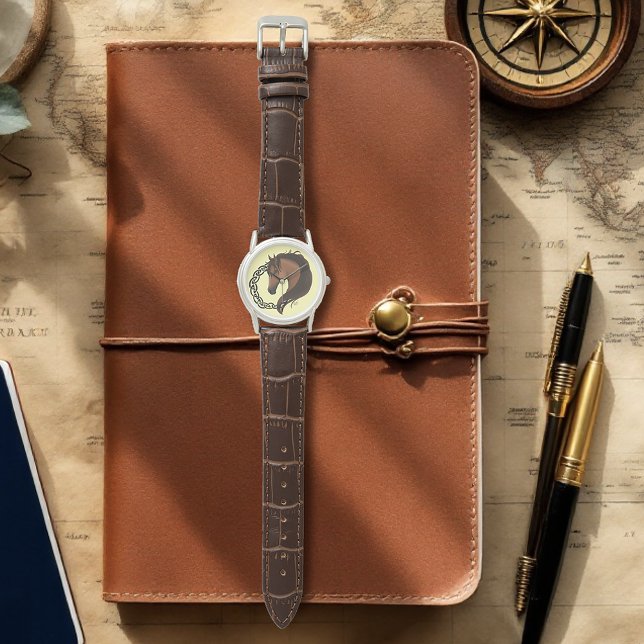 Celtic Brown Horse Yellow Watch (Creator Uploaded)