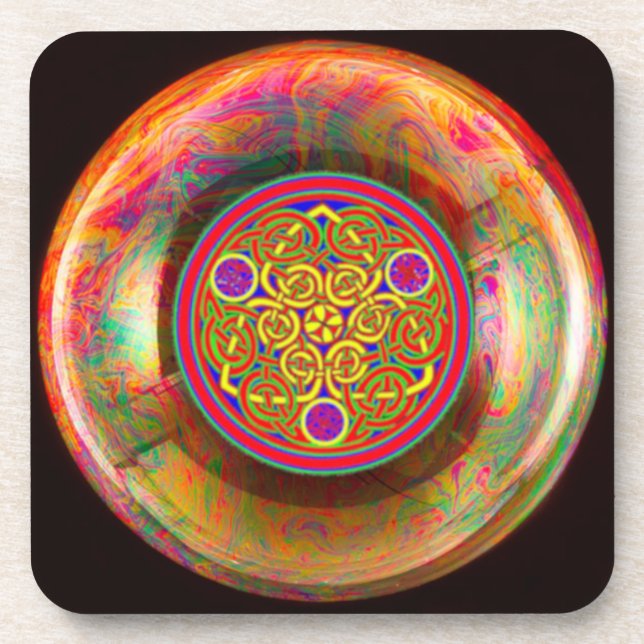 Celtic Bubble Beverage Coaster (Front)