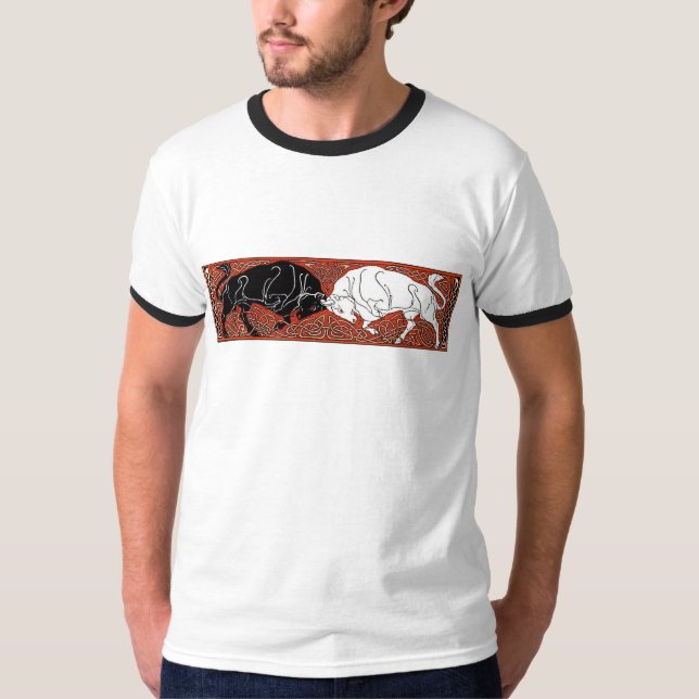Celtic Bulls Knotwork T-Shirt (Front)