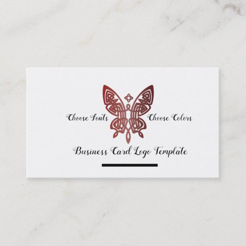 Celtic Butterfly Logo Theme Business Card