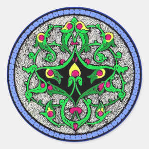 Celtic cartouche classic round sticker