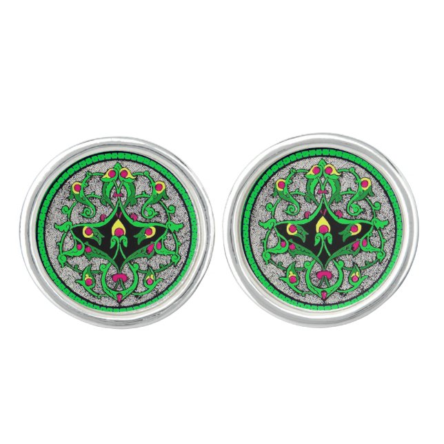 Celtic cartouche cufflinks (Front)