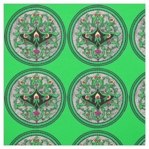 Celtic cartouche fabric