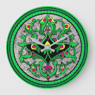 Celtic cartouche large clock