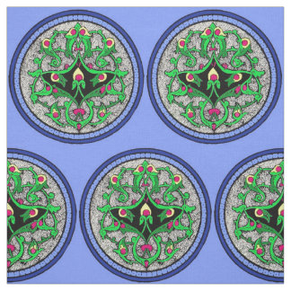 Celtic cartouche print fabric