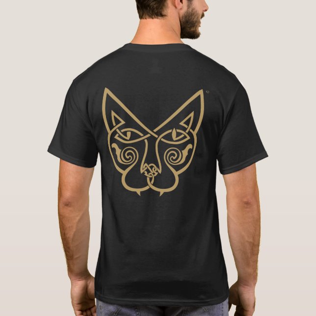 Celtic Cat by Bannigan Artworks T-Shirt (Back)