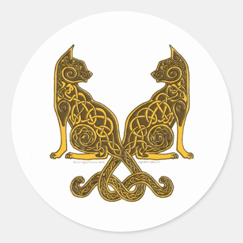 celtic cats 6 bronze gold