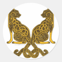 celtic cats 6 bronze gold