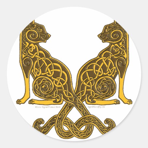 celtic cats 6 bronze gold