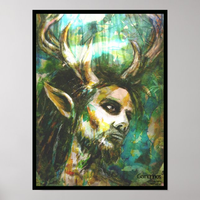 Celtic Cernunnos fine art Poster (Front)