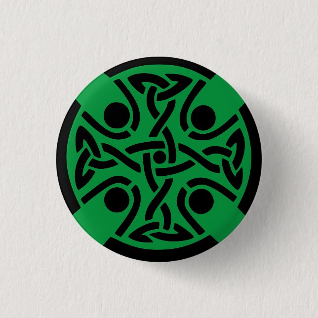 Celtic Christian cross  Button (Front)