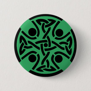 Celtic Christian cross  Button
