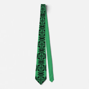 Celtic Christian Cross Insular Sacred Art Neck Tie