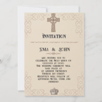Celtic Christian Wedding Invitation