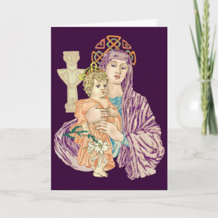 Celtic Christmas Madonna Holiday Card