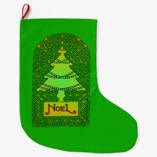 Celtic Christmas Tree Large Christmas Stocking