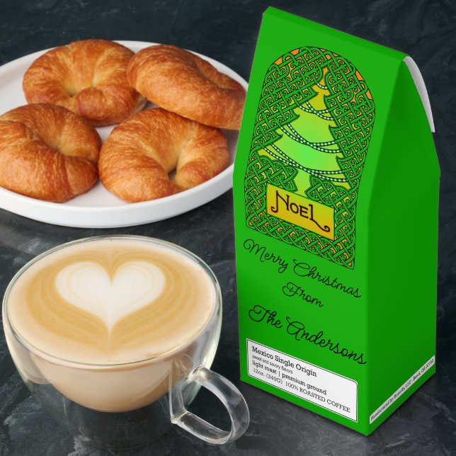 Celtic Christmas Tree Personalized Roasted Coffee (Breakfast)