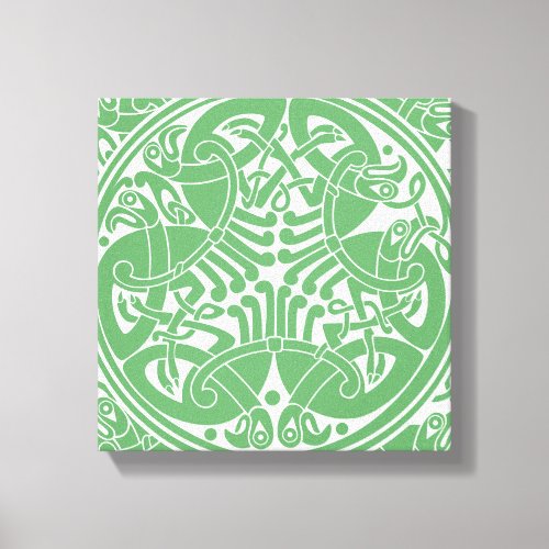 Celtic Circle  Bird Pattern You Choose Color Canvas Print