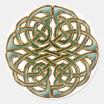 Celtic Circle Classic Round Sticker by YANKAdesigns at Zazzle
