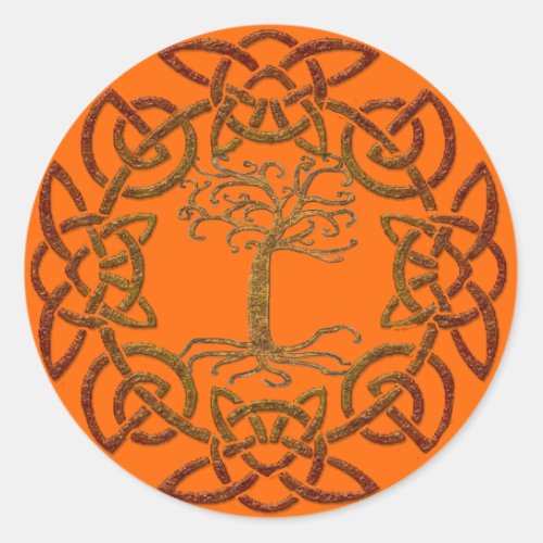 Celtic Circle Tree of Life Irish Collection Classic Round Sticker