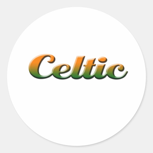 celtic classic round sticker (Front)