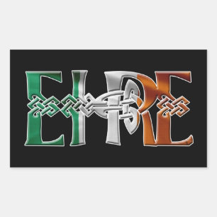 CELTIC CLASSICS Irish Flag Collection Rectangular Sticker