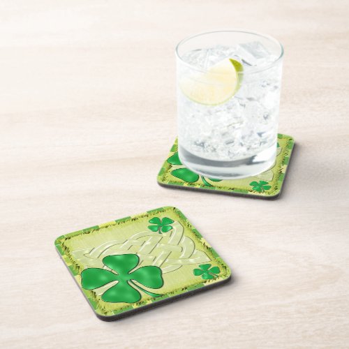 Celtic Clover Irish 3D Coaster