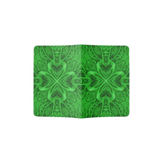 Fractal Pattern Multicolored Leather Passport Holder Cover Case Travel One Pocket