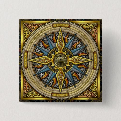 Celtic Compass Button
