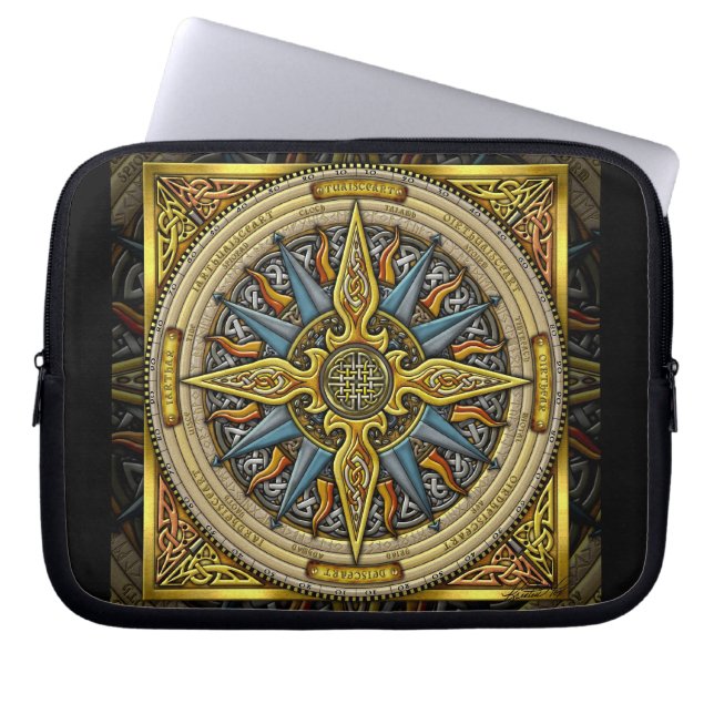 Celtic Compass Laptop Bag (Front)