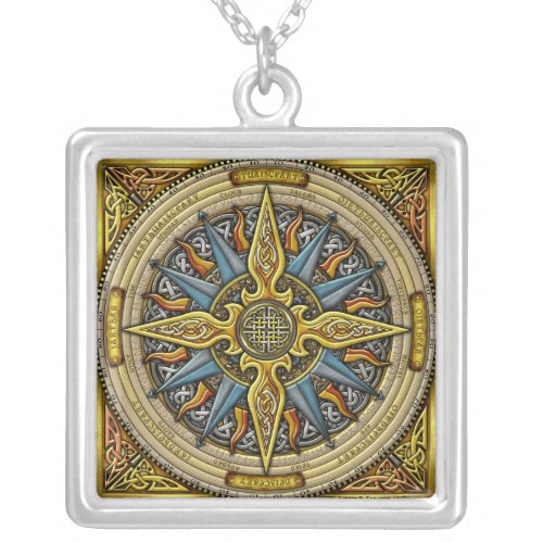 Celtic Compass Pendant Necklace