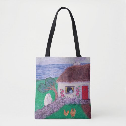 Celtic Cottage Tote Bag