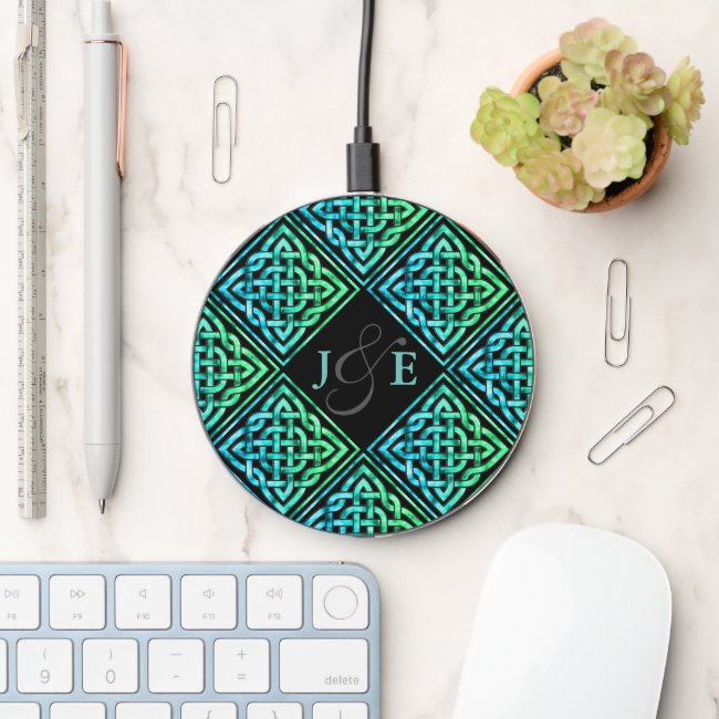 Celtic Couple Monogram Wireless Charger