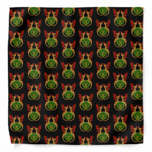 Celtic Crescent Moon And Dragons Bandana