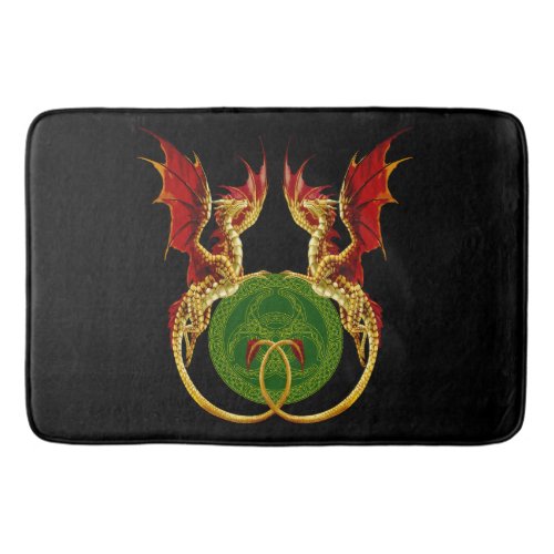 Celtic Crescent Moon And Dragons Bath Mat