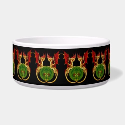Celtic Crescent Moon And Dragons Bowl