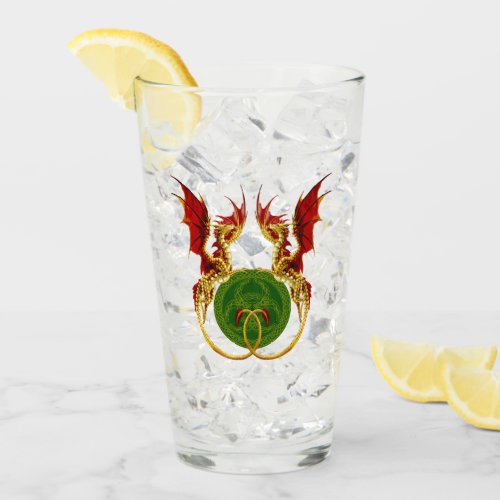Celtic Crescent Moon And Dragons Glass