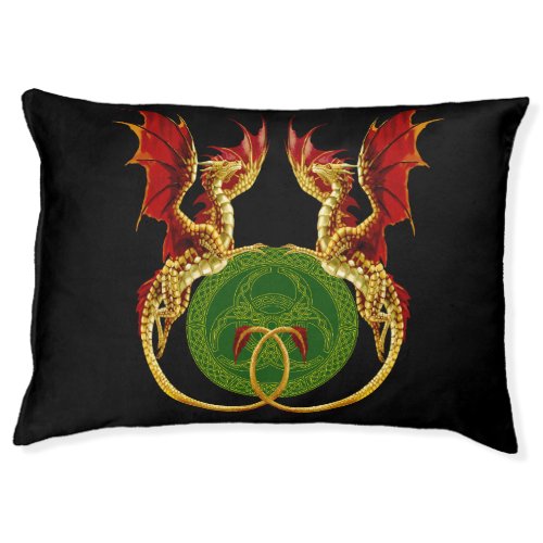 Celtic Crescent Moon And Dragons Pet Bed