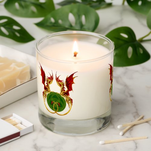 Celtic Crescent Moon And Dragons Scented Candle