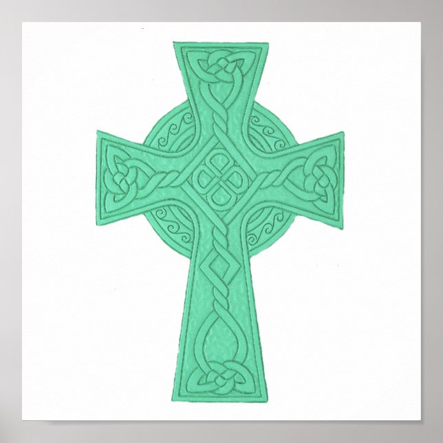 Celtic Cross 3 Green Poster (Front)