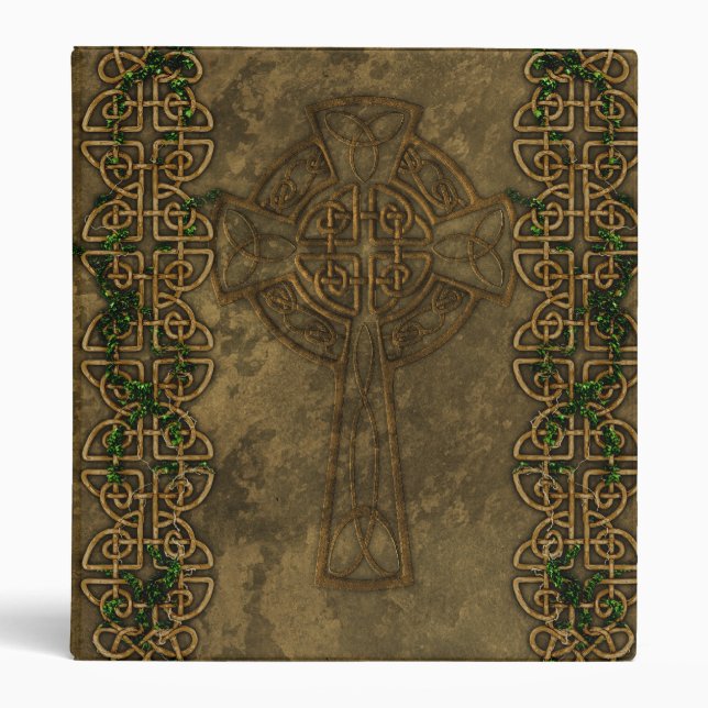 Celtic Cross and Celtic Knots 3 Ring Binder (Front)