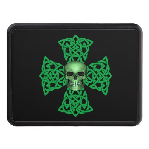 Celtic Cross And Green Skull Irish Pride Hitch Cover
