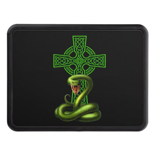 Celtic Cross And Green Snake Irish Pride Hitch Cover