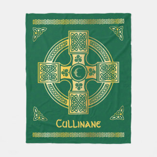 Celtic Cross and Knot Letter C Monogram and Name Fleece Blanket